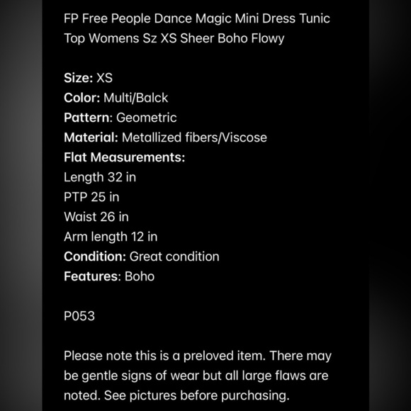 FP Free People Dance Magic Mini Dress Tunic Top Womens Sz XS Sheer Boho Flowy - Picture 4 of 13